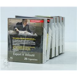 6 PACKS OF 25 XPORT A SMOOTH CIGARETTES REG SIZE.