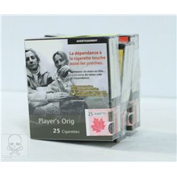 3 PACKS OF 25 PLAYERS ORIGINALCIGARETTES REG SIZE.