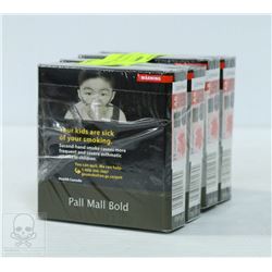 4 PACKS OF 25 PALL MALL BOLD CIGARETTES REG SIZE.