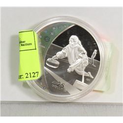 2010 VANCOUVER OLYMPIC 925 SILVER COIN CURLING