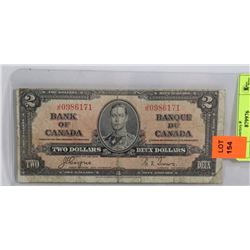 1937 CANADIAN $2 BILL