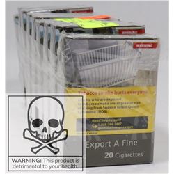 9 PACKS OF 20 XPORT A FINE CIGARETTES REG SIZE.