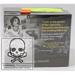 4 PACKS OF 25 VICE ROY SMOOTH CIGARETTES. KING.