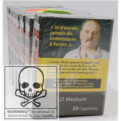 7 PACKS OF 25 LD MEDIUM CIGARETTES KING.