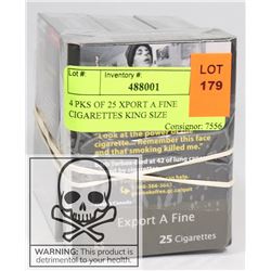 1 PK OF 25 XPORT A FINE 3 PKS JPP SELECT CIGARETTE
