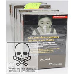 7 PACKS OF 25 ACCORD CIGARETTES. KING.