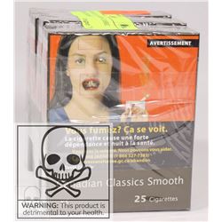 4 PKS OF 25 CANADIAN CLASSIC SMOOTH KING SIZE
