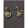 Image 2 : 54) 10K YELLOW GOLD PAIR OF DIAMOND EARRINGS