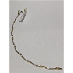 53) 14K YELLOW & WHITE GOLD DIAMOND SET BRACELET