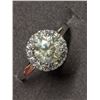 Image 1 : 30) 14K WHITE GOLD DIAMOND RING SIZE 6-1/2