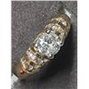 Image 2 : 33) 14K YELLOW & WHITE GOLD DIAMOND RING SIZE 6.5