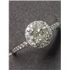 Image 1 : 35) 14K WHITE GOLD DIAMOND RING SIZE 7