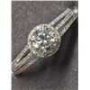 Image 1 : 51) 14K WHITE GOLD DIAMOND RING, SIZE 7, ROUND