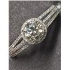 Image 2 : 51) 14K WHITE GOLD DIAMOND RING, SIZE 7, ROUND