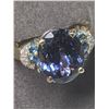 Image 2 : 44) 14K YELLOW GOLD TANZANITE, BLUE TOPAZ &