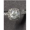 Image 2 : 43) 14K WHITE GOLD DIAMOND RING, SIZE 7, ROUND