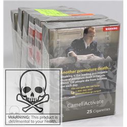 6 PACKS OF 25 CAMEL ACTIVATE CIGARETTES. KING.