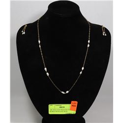 10K GOLD AND FRESH WATER PEARLS NECKLACE WITH