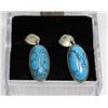 Image 1 : STERLING SILVER & TURQUOISE EARRINGS