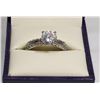 Image 1 : STERLING SILVER CZ LADIES RING SIZE 9