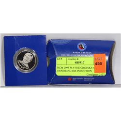 RCM 1999 WAYNE GRETZKY COIN HONORING HIS INDUCTION