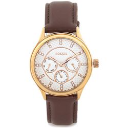 NEW FOSSIL TRIPLE CHRONO WATCH W/ CRYSTAL MARKERS