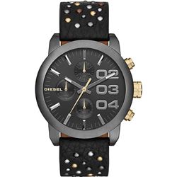 DIESEL TRIPLE CHRONO SILVER DIAL DARK BROWN