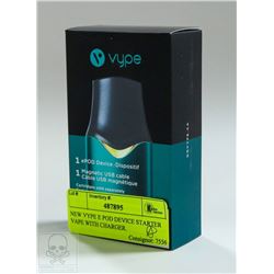NEW VYPE E POD DEVICE STARTER VAPE WITH CHARGER.