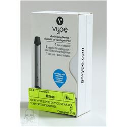 NEW VYPE E POD DEVICE STARTER VAPE WITH CHARGER.