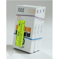 3 PACKS JUUL 59MG OF NICOTINE MANGO FLAVOUR.