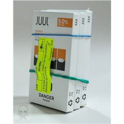 3 PACKS JUUL 59MG OF NICOTINE MANGO FLAVOUR.
