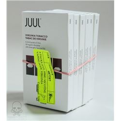 6 PACKS JUUL 59MG NICOTINE VAPING PODS. VIRGINIA