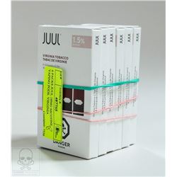 6 PACKS JUUL 18MG NICOTINE VAPING PODS. VIRGINIA