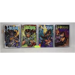 4 CONSECUTIVE ISSUES OF WITCH BLADE COMIC BOOKS