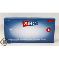 DISTECH CLEAR VINYL MEDIAL EXAMINATION GLOVES