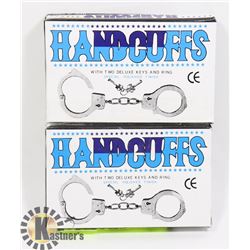 LOT OF 2 PAIRS OF HANDCUFFS WITH KEYS