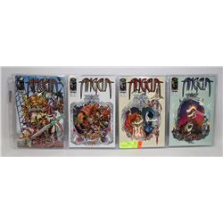 4 CONSECUTIVE ISSUES OF ANGELA COMIC BOOKS