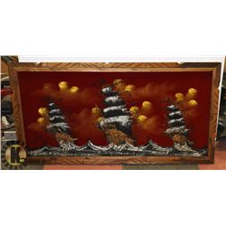 PAINTED FABRIC NAUTICAL WALL ART