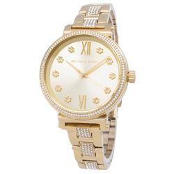 NEW MICHAEL KORS GOLD PLATED SOFIE WATCH MSRP $379