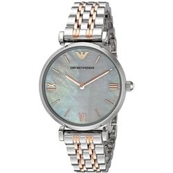 NEW EMPORIO ARMANI MOTHER-OF-PEARL WATCH MSRP $475