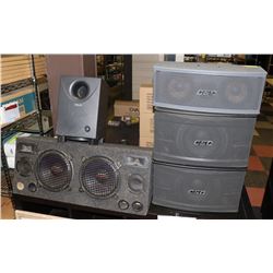 4PCS C&C SPEAKERS WITH 1 RCA SUBWOOFER