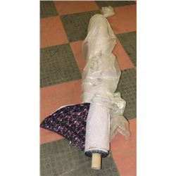 BOLT OF MATERIAL, PURPLE/BLACK WITH DESIGN