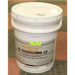 18L PAIL OF WOOD AND PRIDE OIL/ACRYLIC WHITE STAIN