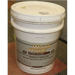 18L PAIL OF WOOD AND PRIDE OIL/ACRYLIC WHITE STAIN