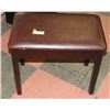 Image 1 : SOLID DARK WOOD PIANO BENCH WITH