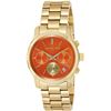 Image 2 : NEW MICHAEL KORS GOLD TONE ORANGE DIAL MSRP $345