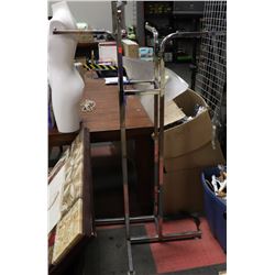 CHROME CLOTHES RACK ON WHEELS