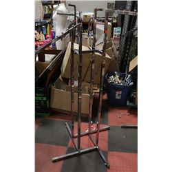CHROME CLOTHES RACK ON WHEELS