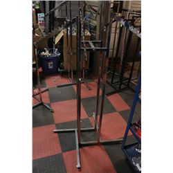 CHROME CLOTHES RACK ON WHEELS