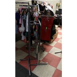 CHROME CLOTHES RACK ON WHEELS